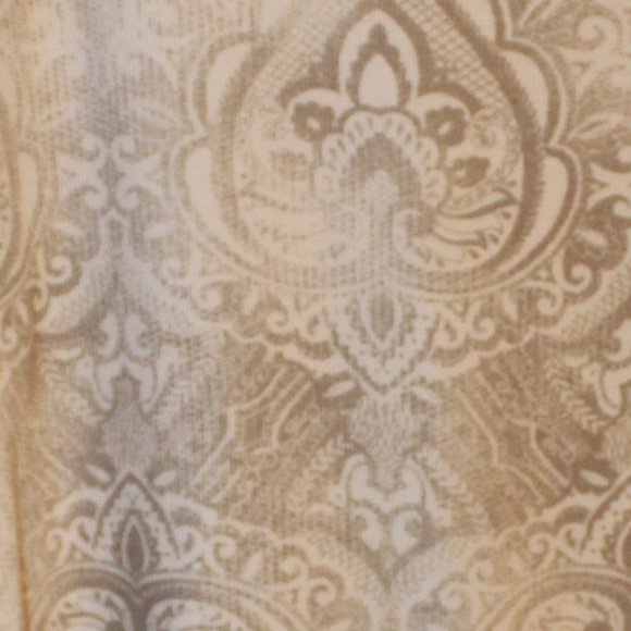 Sonoma Long Sleeve Crew Neck Cream Tan Print Sz S - Picture 5 of 5